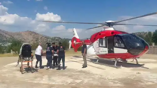 Tuncelideki yaralı hasta hava ambulansıyla Malatyaya nakledildi