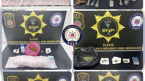 Elazığ polisinden zehir tacirlerine yönelik geniş çaplı operasyon