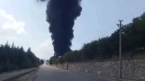 Elazığ Organize Sanayi'deki fabrikada yangın çıktı