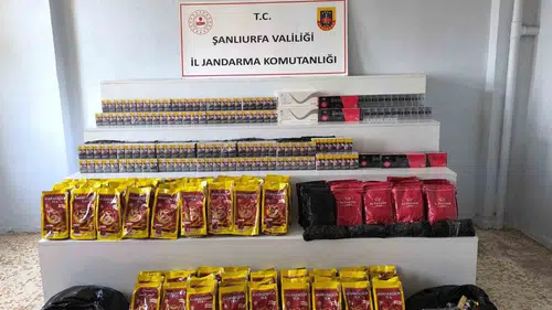 Şanlıurfa Viranşehir'de jandarmadan kaçak ürün baskını