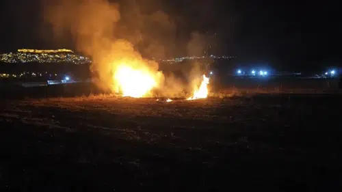 Mardin'de alev alan otomobil kullanılamaz hale geldi