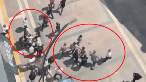 Kızıltepe meydanında borç yüzünden tekmeli yumruklu kavga çıktı