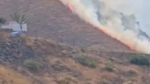 Elazığ Palu'daki Akdağ mera alanında yangın paniği yaşanıyor