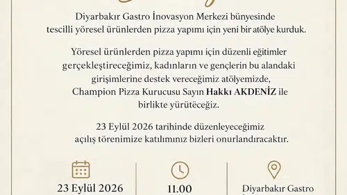 Diyarbakır'da yöresel lezzetler pizza ile dünya mutfağına taşınıyor