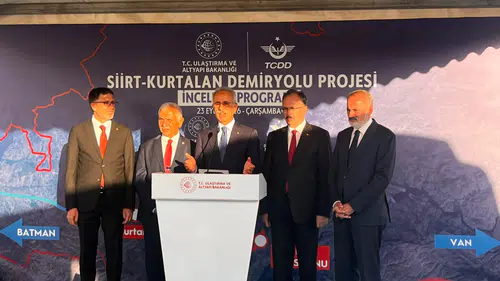 Siirt Kurtalan demiryolu projesinde çalışmalar hızla ilerliyor