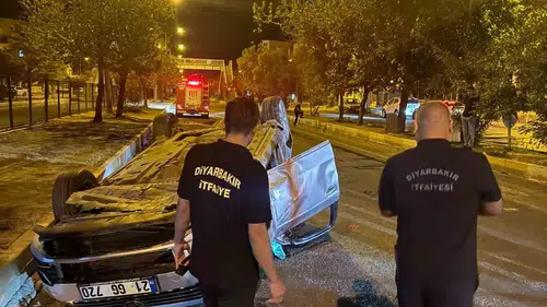 Ergani yolunda direksiyon hakimiyetini kaybeden sürücü ağır yaralandı