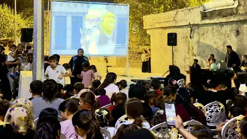 Silopi Cudi Mahallesi sakinleri açık havada sinema keyfi yaşadı