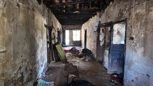 Elazığ'da yaşlı çiftin öldürüldüğü evin yangın sonrası görüntüleri ortaya çıktı