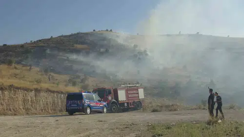 Gercüş Ayrancı Tepesi mevkiinde çıkan örtü yangını kontrol altına alındı