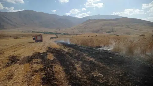 Gevaş ilçesinde çıkan örtü yangını ekiplerin müdahalesiyle kontrol altına alındı