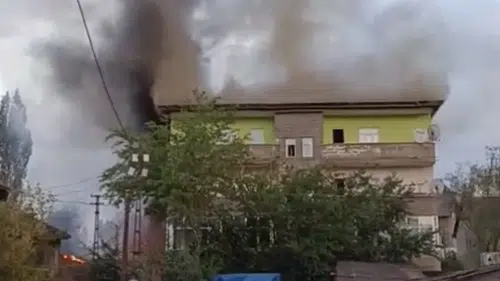 Yüksekova'da apartman yangını korkuttu