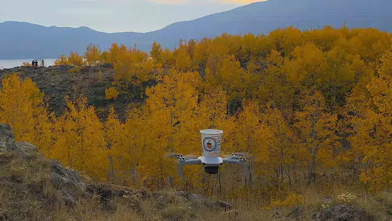 Nemrut Kalderası'nda drone ile sıra dışı ikram