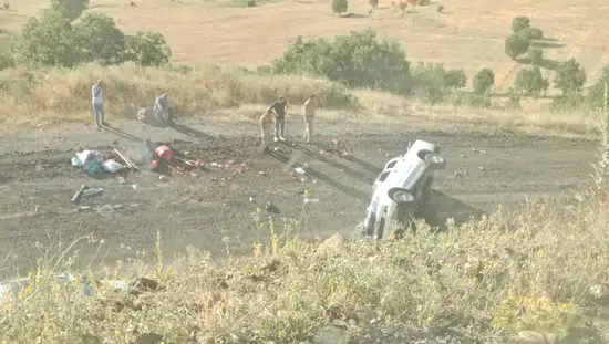 Elazığda kontrolden çıkan kamyonet şarampole uçtu
