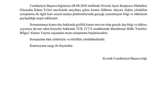 Siverek Başsavcılığı sosyal medyadaki asılsız paylaşımlara karşı soruşturma başlattı