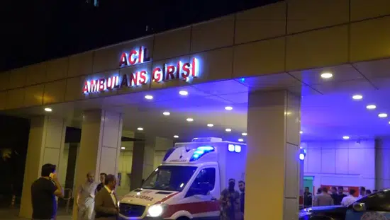 Erciş'te kontrolden çıkan otomobil takla attı