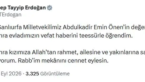 AK Parti Milletvekili Abdulkadir Emin Önen evlat acısıyla sarsıldı