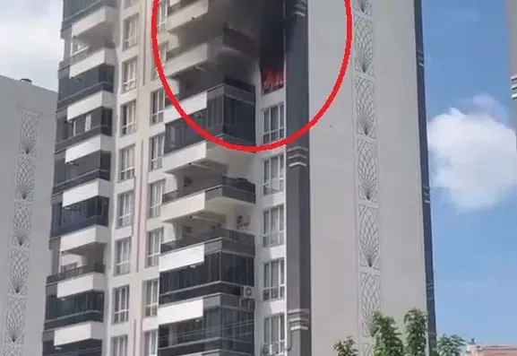 Diyarbakır'da yüksek binada korkutan yangın