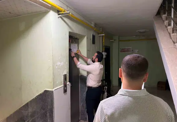 Siirt’te bindiğiniz asansöre dikkat edin
