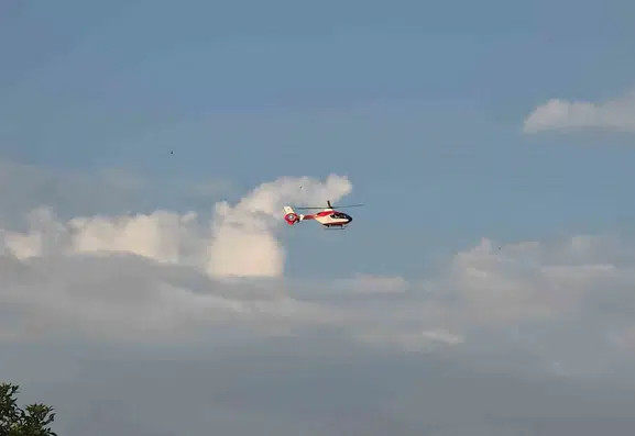 Bahçesaray'da kalp krizi geçiren hasta helikopterle hastaneye ulaştırıldı