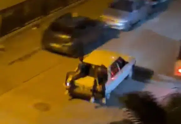 Bagajda yolculuk eden genç, frenle yola savruldu