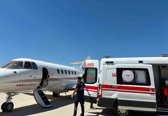 Kalp rahatsızlığı bulunan bebek acil uçuşla Ankara'ya nakledildi
