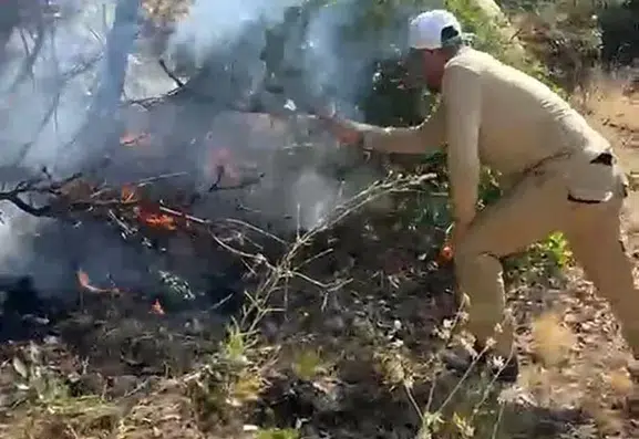 Siirtte orman yangınını söndüren ekipler düğün halayına katıldı