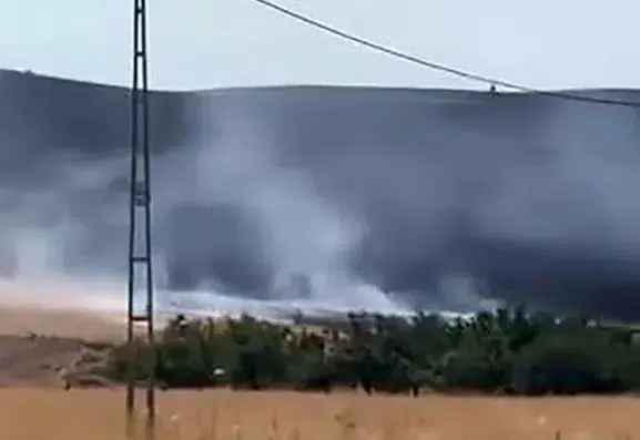 Baskil'de tarlada yangın paniği