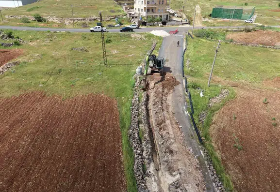Midyat Söğütlü Mahallesi'nde atık su hattı çalışmaları tamamlandı