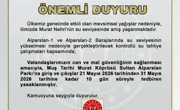 Muş’ta Murat Nehri için kritik uyarı İki popüler alan kapatıldı