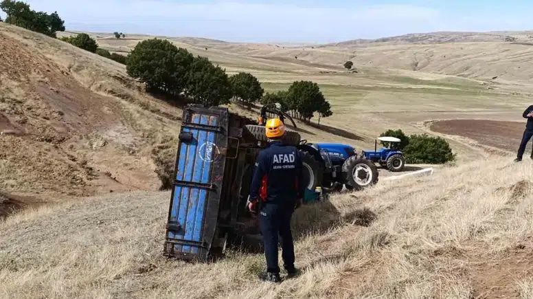 Muş Korkut ilçesinde traktör kazası sonucu bir kişi ağır yaralandı
