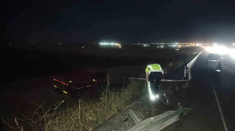 Siverek yolunda gece vakti korkutan trafik kazası