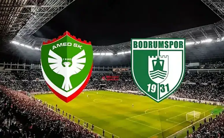Amedspor kilidi açamadı! Bodrum FK 10 kişi kaldı, ilk yarı golsüz