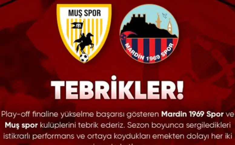 Amedspor’dan Mardin 1969 Spor ve Muşspor’a tebrik mesajı