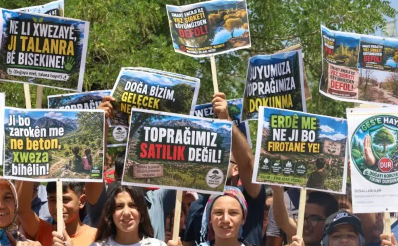 Kulp'ta GES projesine mahallelilerden protesto: Bilirkişi keşfi sloganlarla karşılandı