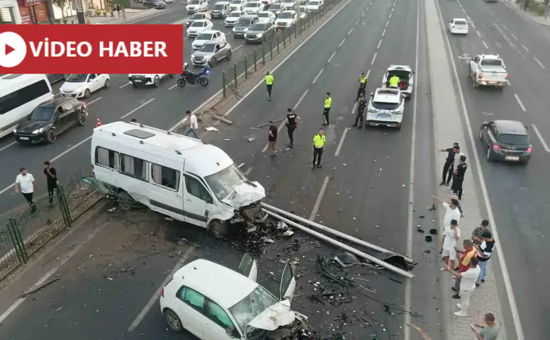Diyarbakır'da zincirleme trafik kazası: Araçlar karşı şeride savruldu, 2 kişi yaralandı