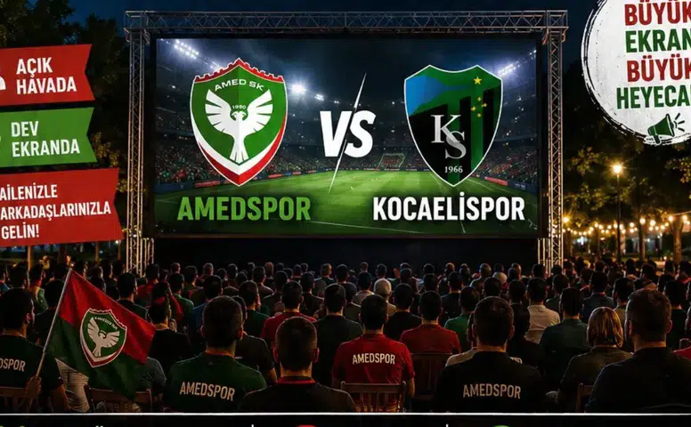 Diyarbakır'da belediyeden Amedspor taraftarlarına jest! Maç dev ekranda izlenecek