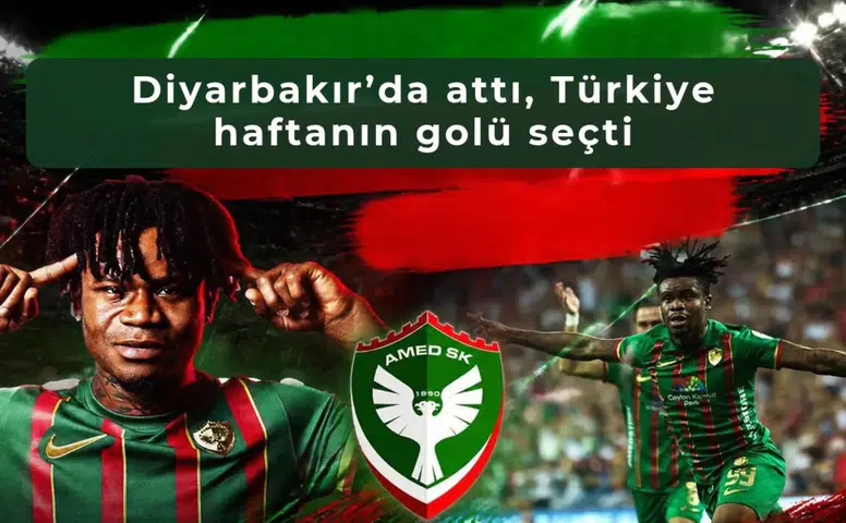 Diyarbakır’da attı, Türkiye haftanın golü seçti