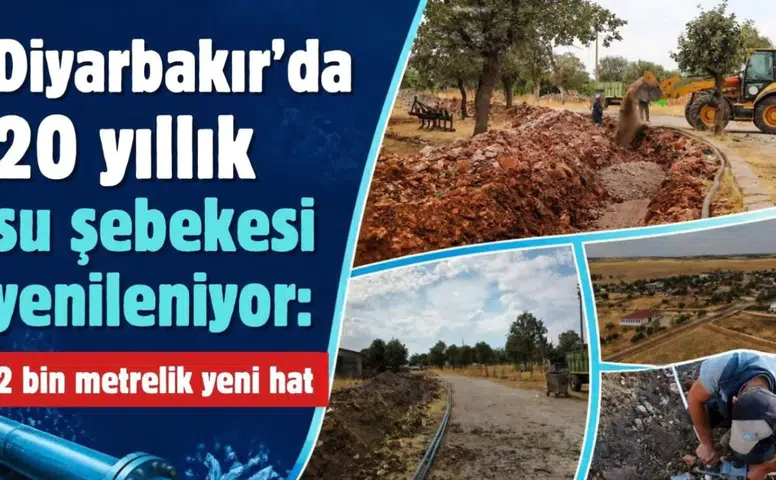 Diyarbakır’da 20 yıllık su şebekesi yenileniyor: 2 bin metrelik yeni hat