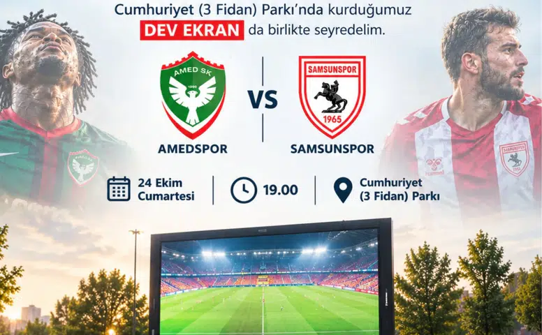 Samsunspor Amedspor maçı için dev ekran kuruluyor: Ceylanpınar Belediyesi'nden davet var