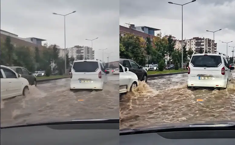 Diyarbakır'da yağmur sabah saatlerinde hayatı olumsuz etkiledi