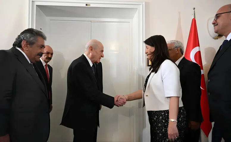 DEM Parti'nin İmralı Heyeti Bahçeli ile görüştü: Süreçte son durum masaya yatırıldı