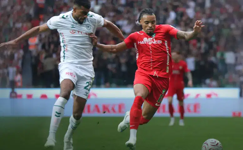 Amedspor Konyaspor maçının ilk 45 dakikası 0-0 berabere sona erdi