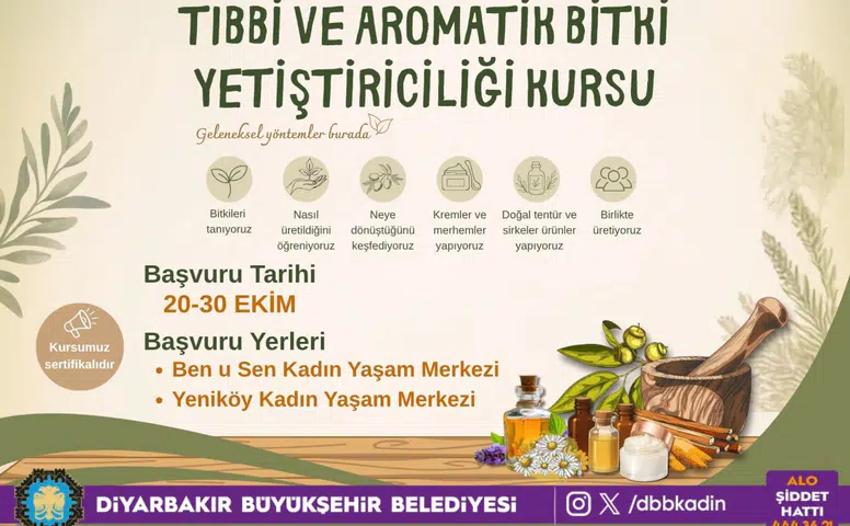 Diyarbakır'da kadınlara sertifikalı bitki yetiştiriciliği kursu: Başvurular başladı