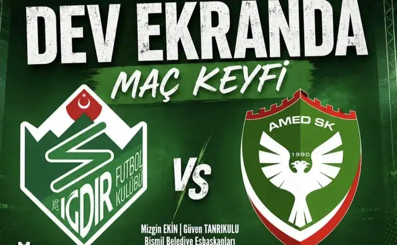 Amedspor'un şampiyonluk yürüyüşü iki ilçeyi ayağa kaldırdı: Dev ekranlar taraftar için kuruluyor