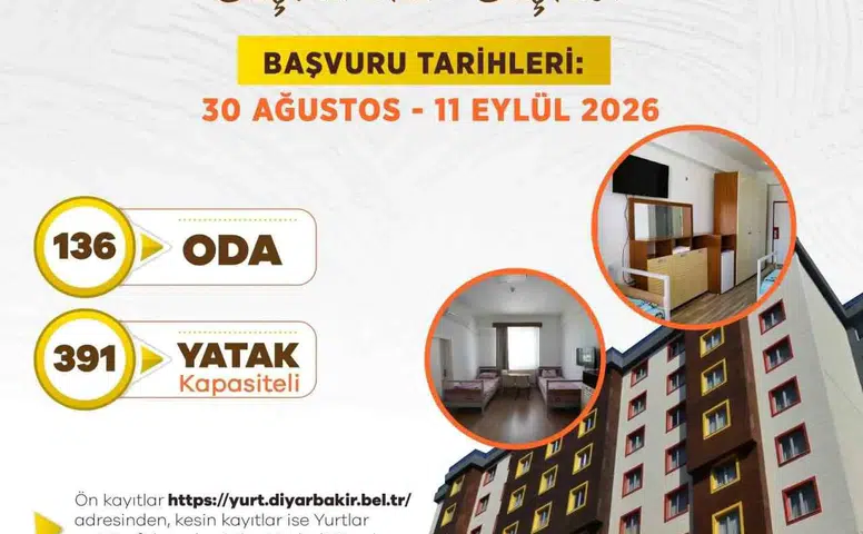 Diyarbakır'da kız öğrenciler için 391 kişilik misafirhane başvuruları açıldı