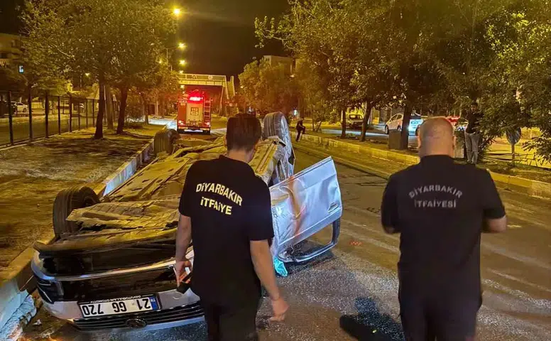 Ergani yolunda direksiyon hakimiyetini kaybeden sürücü ağır yaralandı