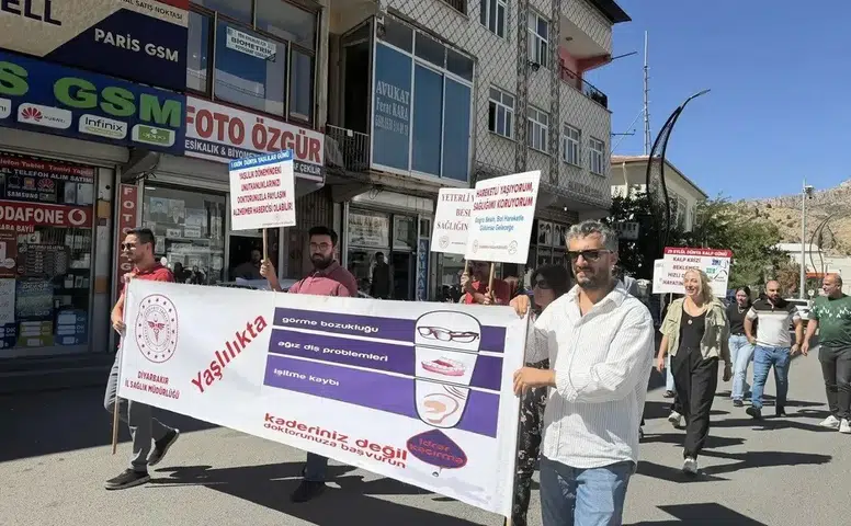 Çermik sokaklarında obeziteye karşı farkındalık yürüyüşü düzenlendi