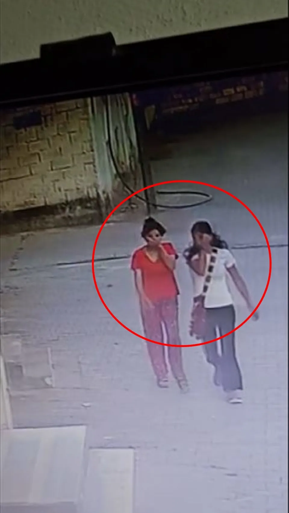 Mardin'de kapıları zorlayan iki kadın güvenlik kamerasında