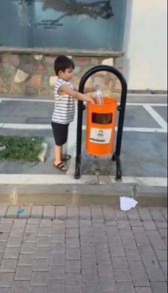 Mardinli minik Aras çevre duyarlılığıyla herkesin kalbini kazandı