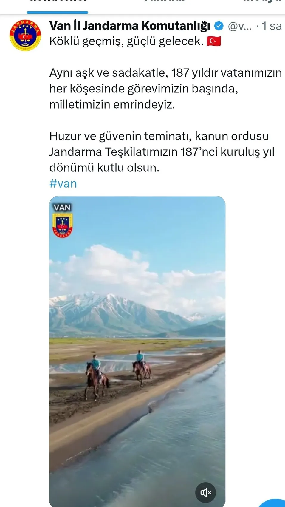 Jandarma Teşkilatı 187 yıllık geçmişini özel bir kliple kutladı